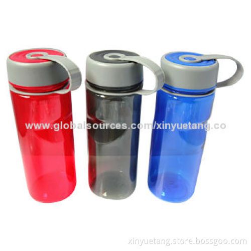 750mL Colorful Double Wall Plastic Water Bottles with Rope (BPA Free), 7 x 24cm SizeNew